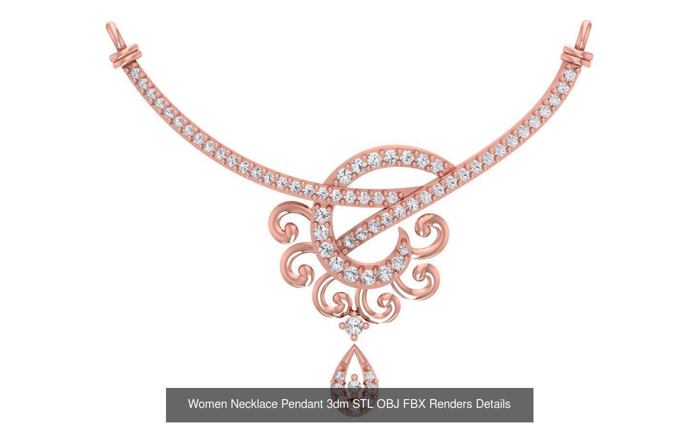 97 Women Pendant 3dm STL OBJ FBX Renders Details Collection _100