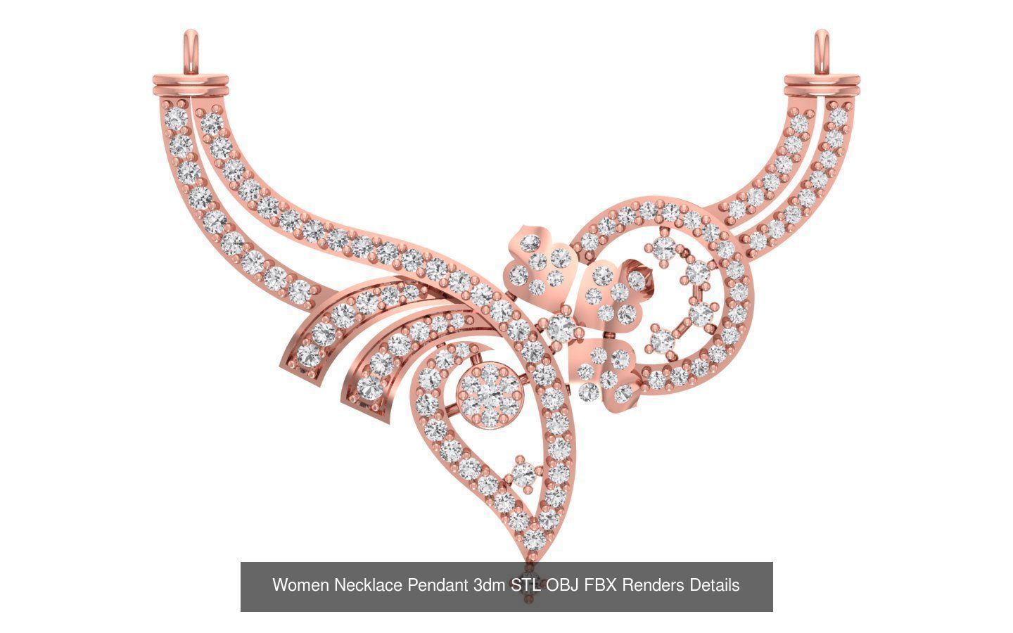 97 Women Pendant 3dm STL OBJ FBX Renders Details Collection _94