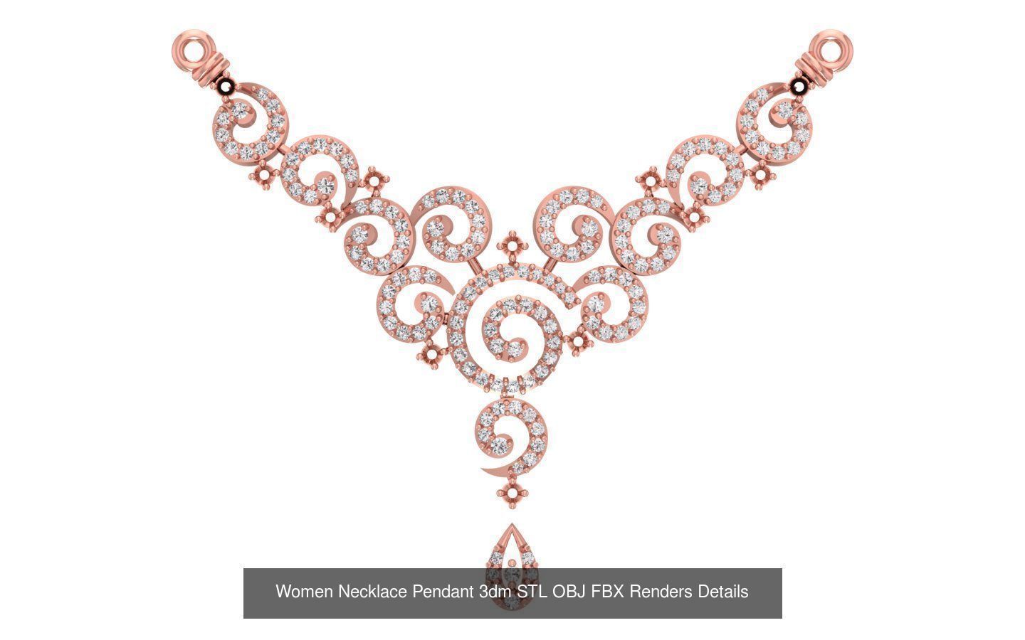 97 Women Pendant 3dm STL OBJ FBX Renders Details Collection _82