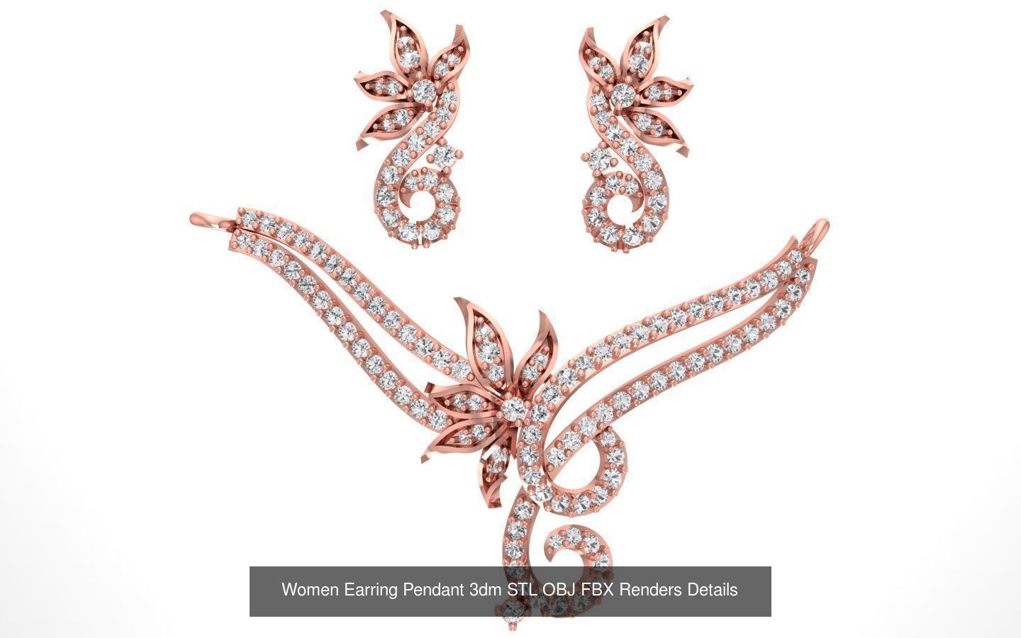 97 Women Pendant 3dm STL OBJ FBX Renders Details Collection _50