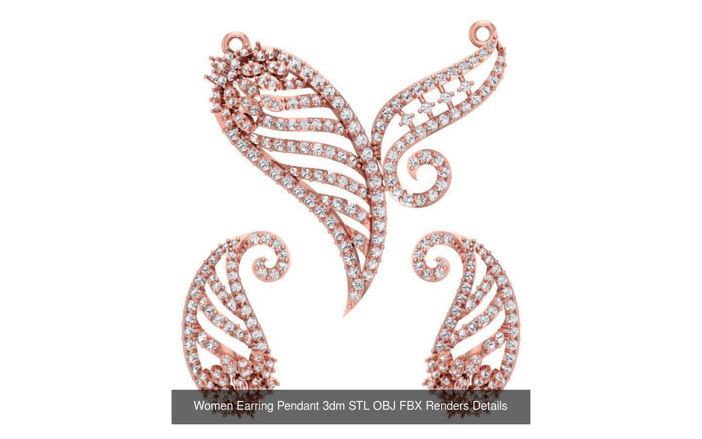 97 Women Pendant 3dm STL OBJ FBX Renders Details Collection _44