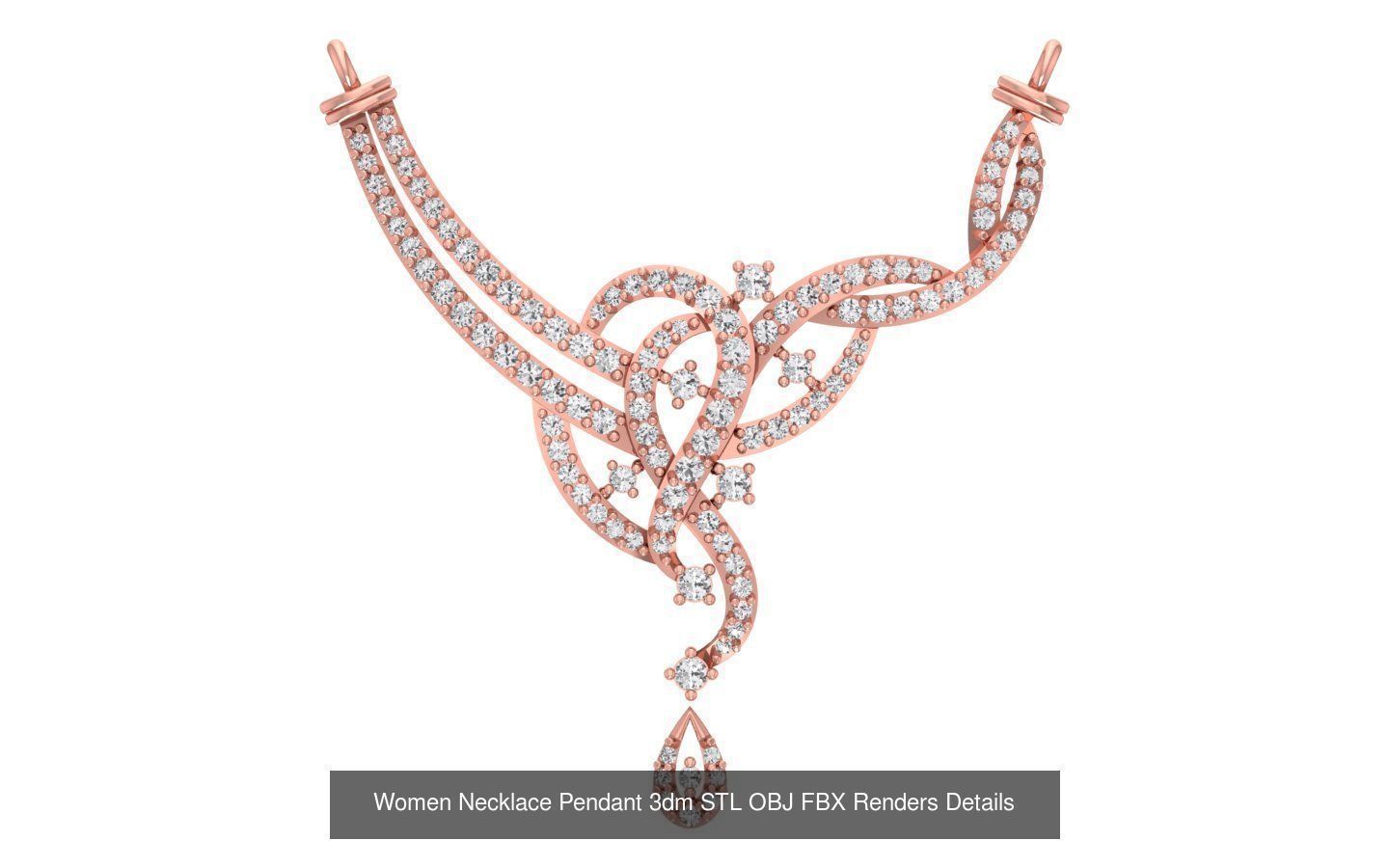 97 Women Pendant 3dm STL OBJ FBX Renders Details Collection _102
