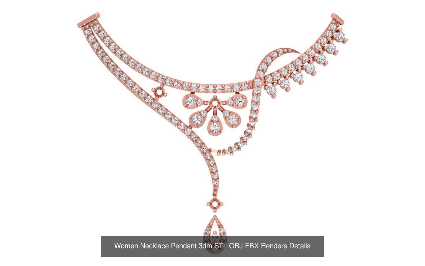 97 Women Pendant 3dm STL OBJ FBX Renders Details Collection _80