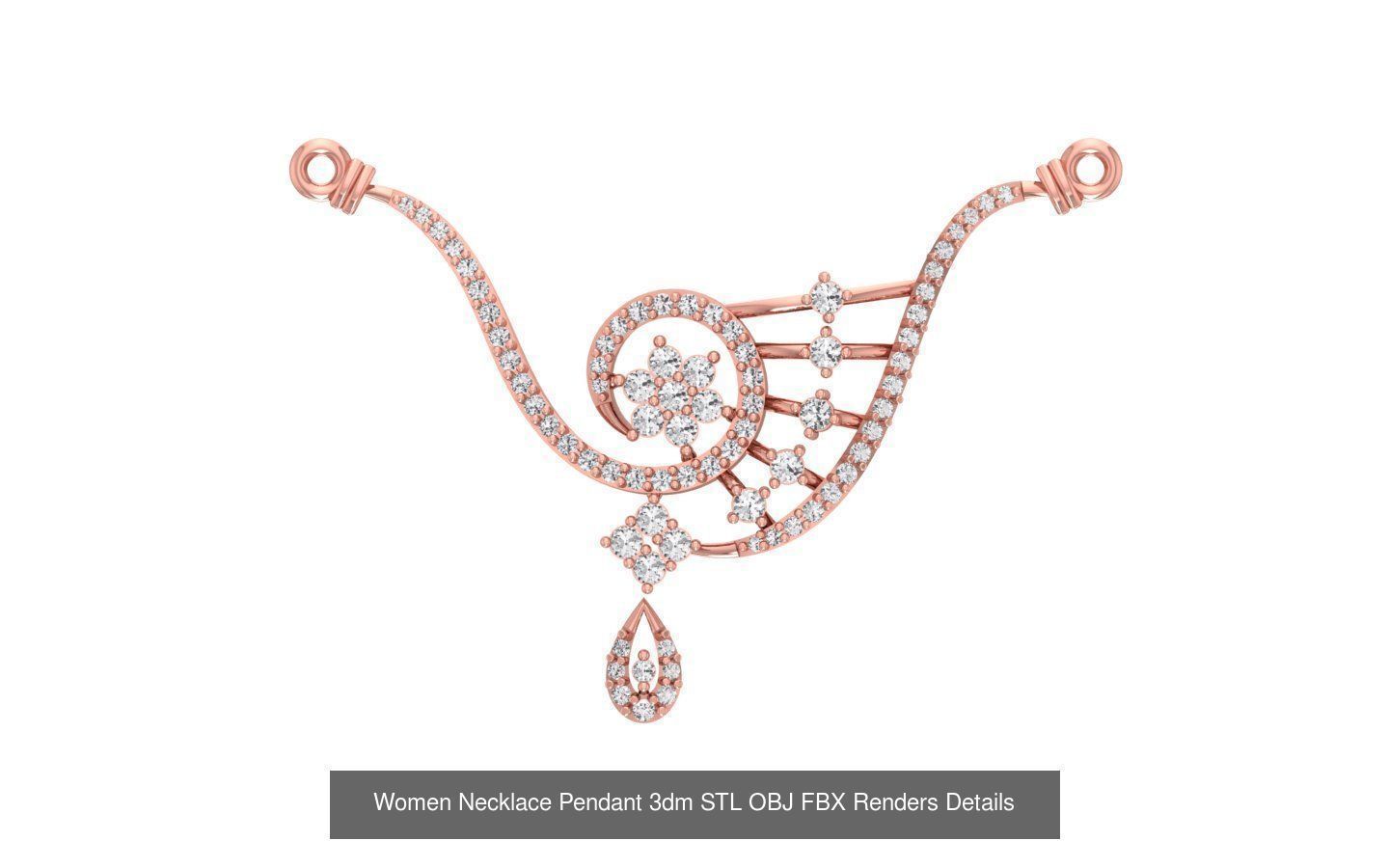 97 Women Pendant 3dm STL OBJ FBX Renders Details Collection _29