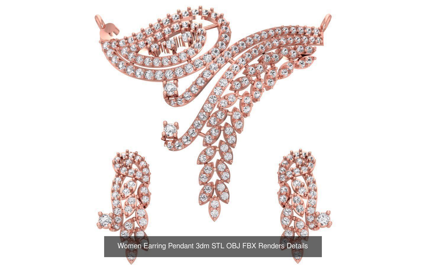 97 Women Pendant 3dm STL OBJ FBX Renders Details Collection _52