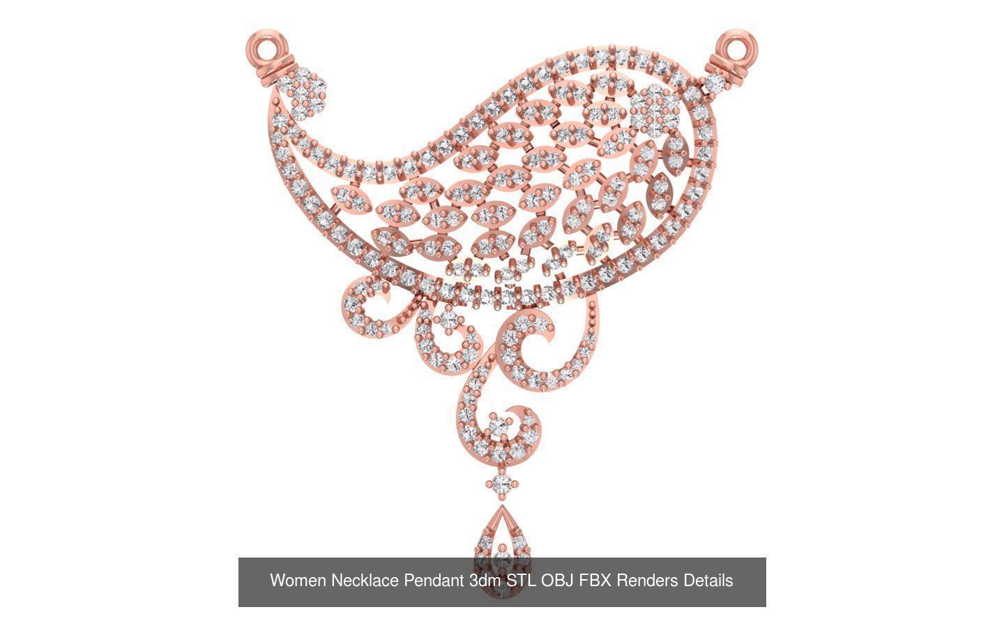 97 Women Pendant 3dm STL OBJ FBX Renders Details Collection _90