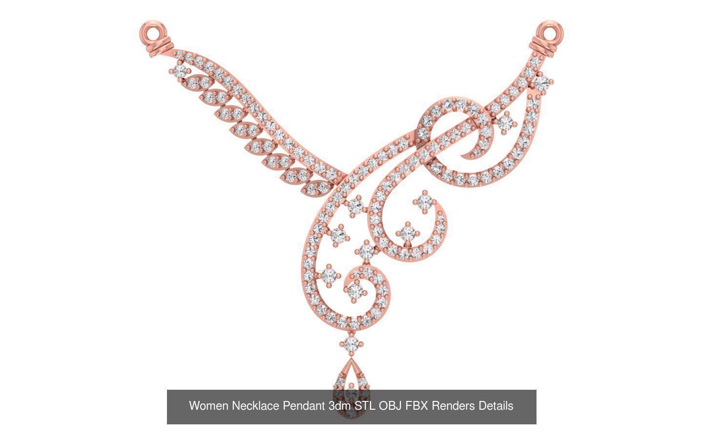 97 Women Pendant 3dm STL OBJ FBX Renders Details Collection _91