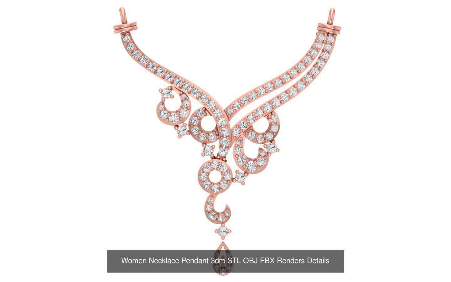 97 Women Pendant 3dm STL OBJ FBX Renders Details Collection _103
