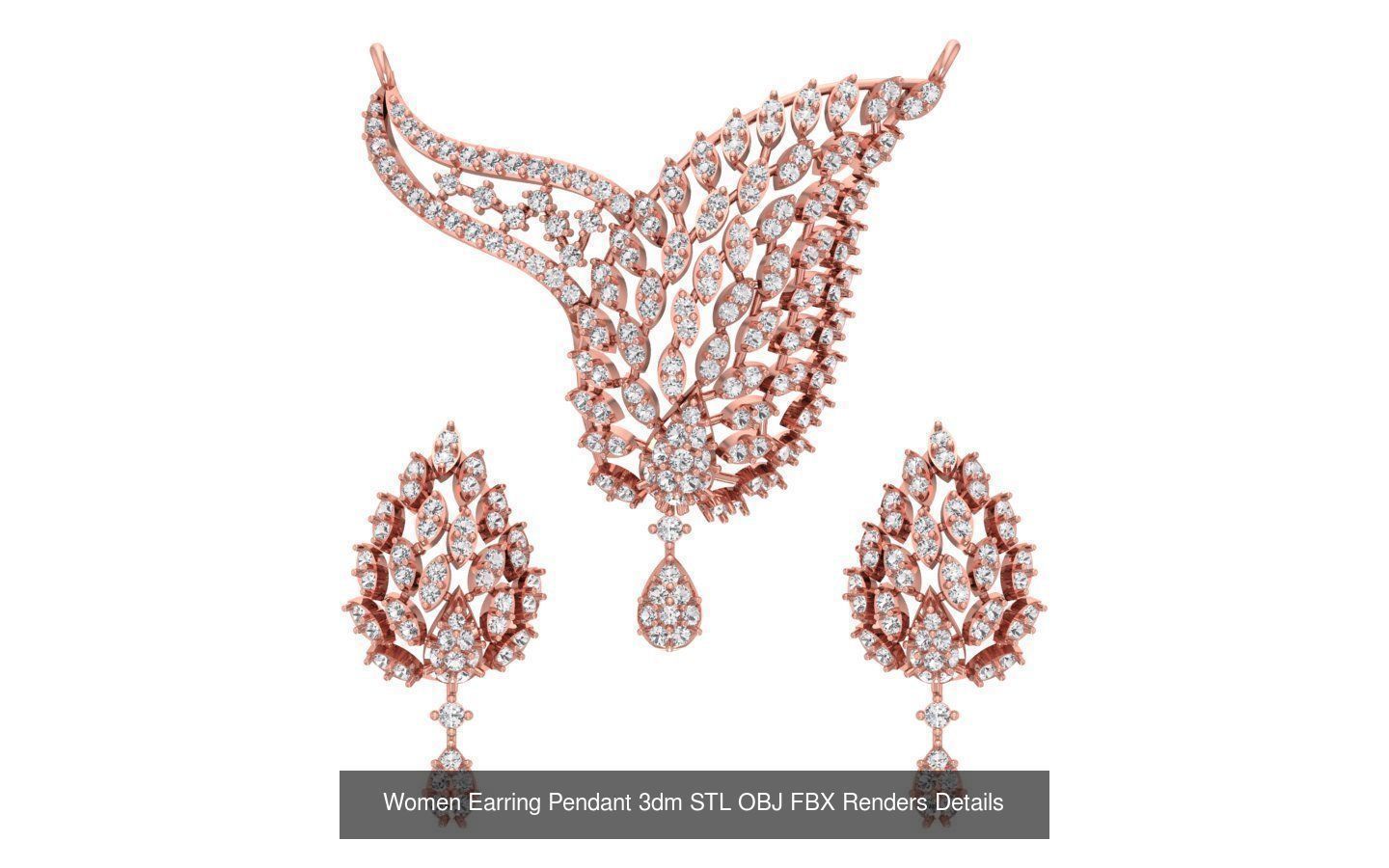 97 Women Pendant 3dm STL OBJ FBX Renders Details Collection _64