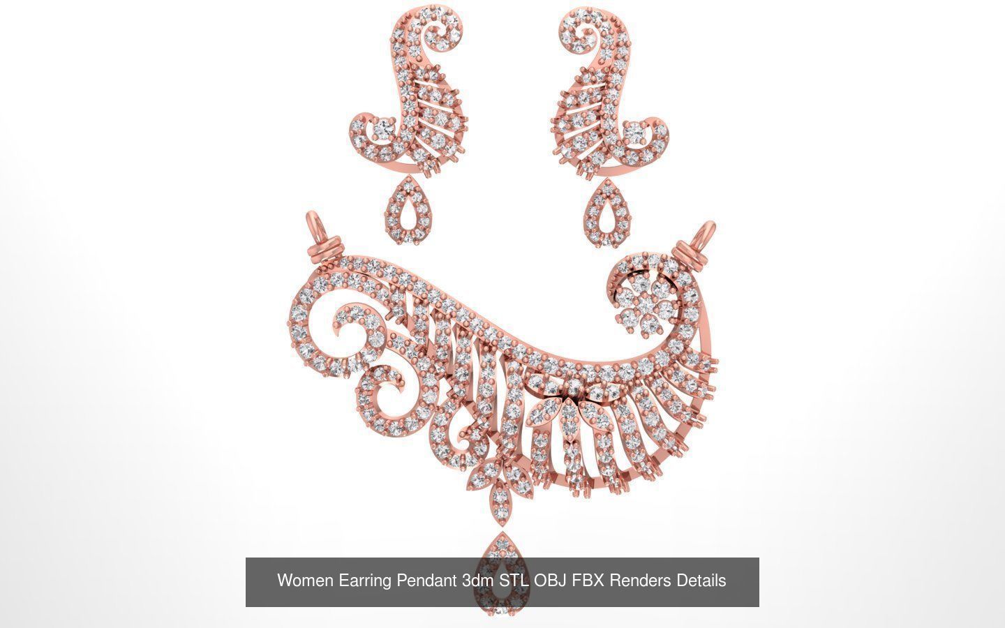 97 Women Pendant 3dm STL OBJ FBX Renders Details Collection _48