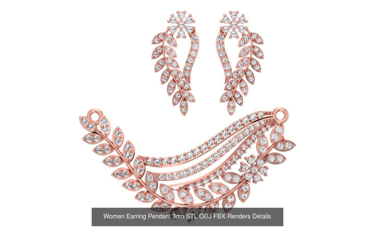 97 Women Pendant 3dm STL OBJ FBX Renders Details Collection _42