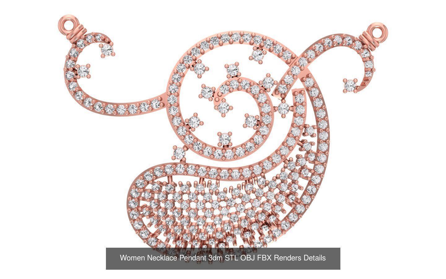 97 Women Pendant 3dm STL OBJ FBX Renders Details Collection _87