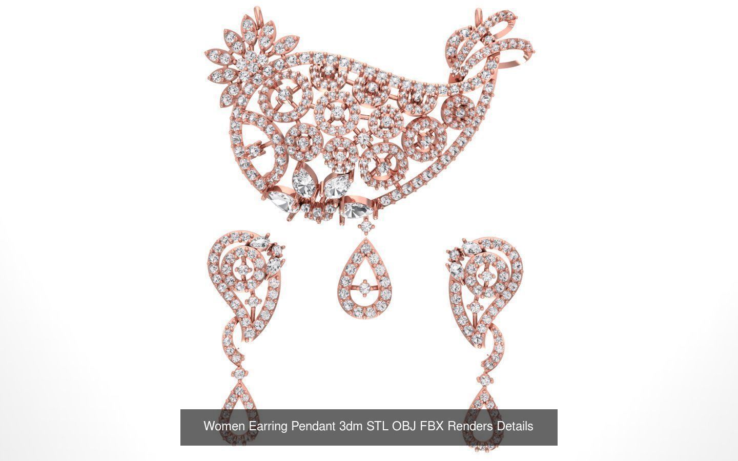 97 Women Pendant 3dm STL OBJ FBX Renders Details Collection _58
