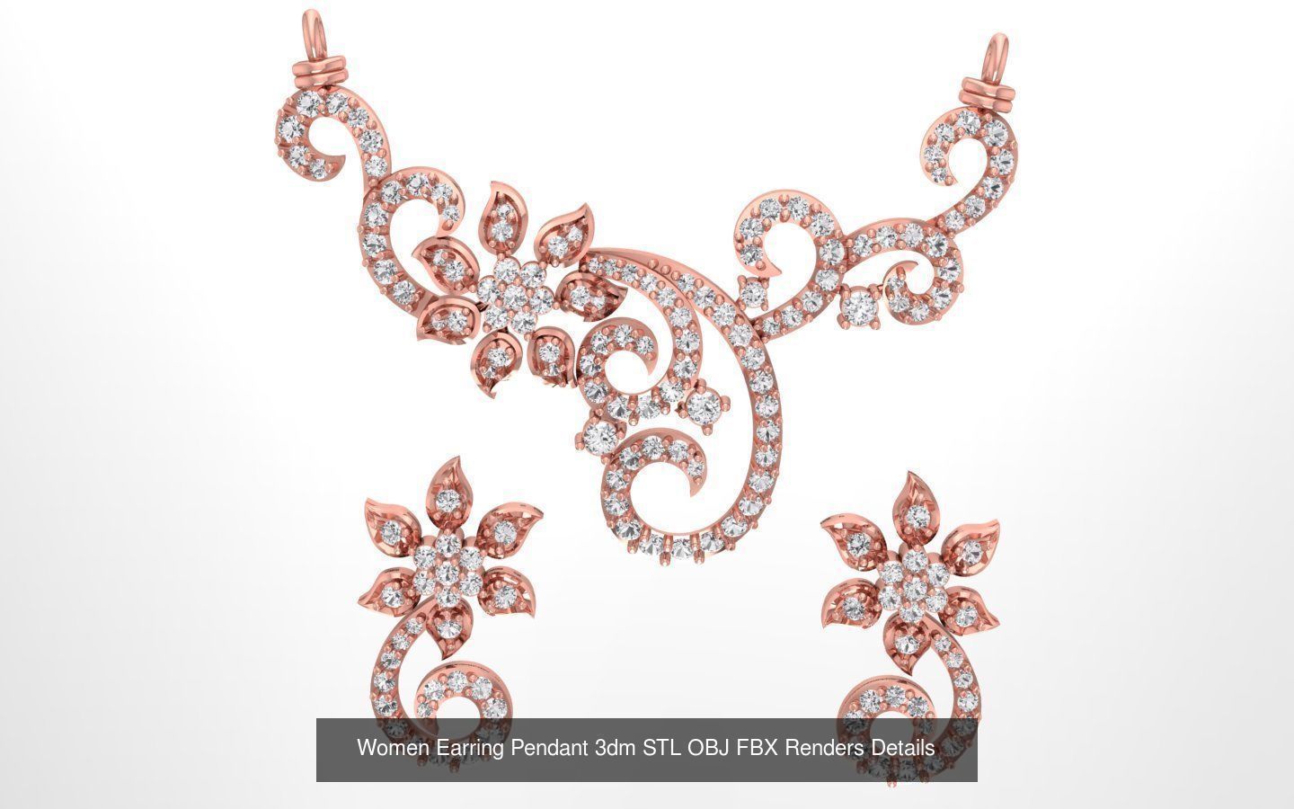 97 Women Pendant 3dm STL OBJ FBX Renders Details Collection _57