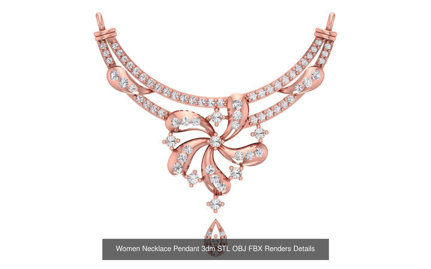 97 Women Pendant 3dm STL OBJ FBX Renders Details Collection _105