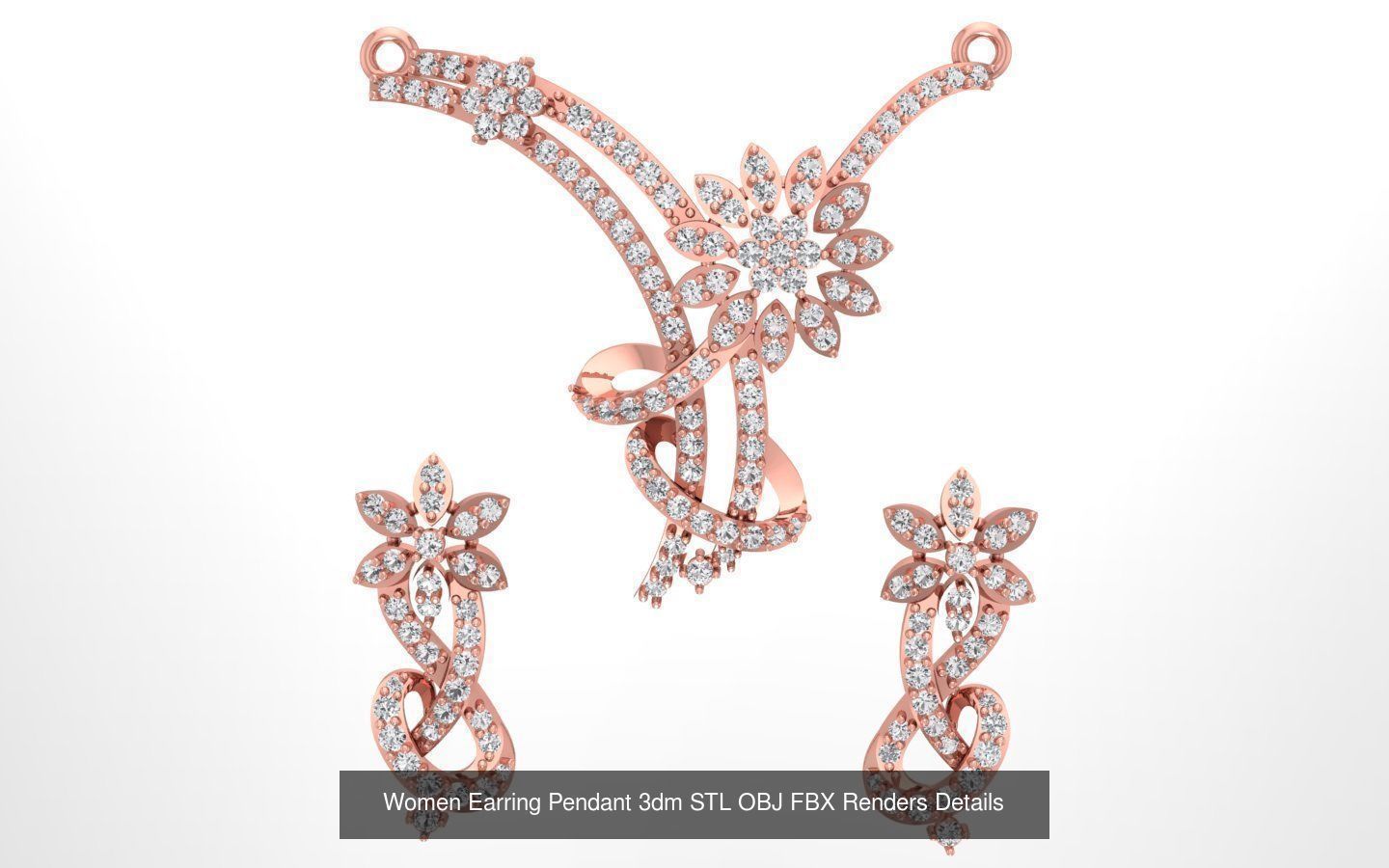 97 Women Pendant 3dm STL OBJ FBX Renders Details Collection _43