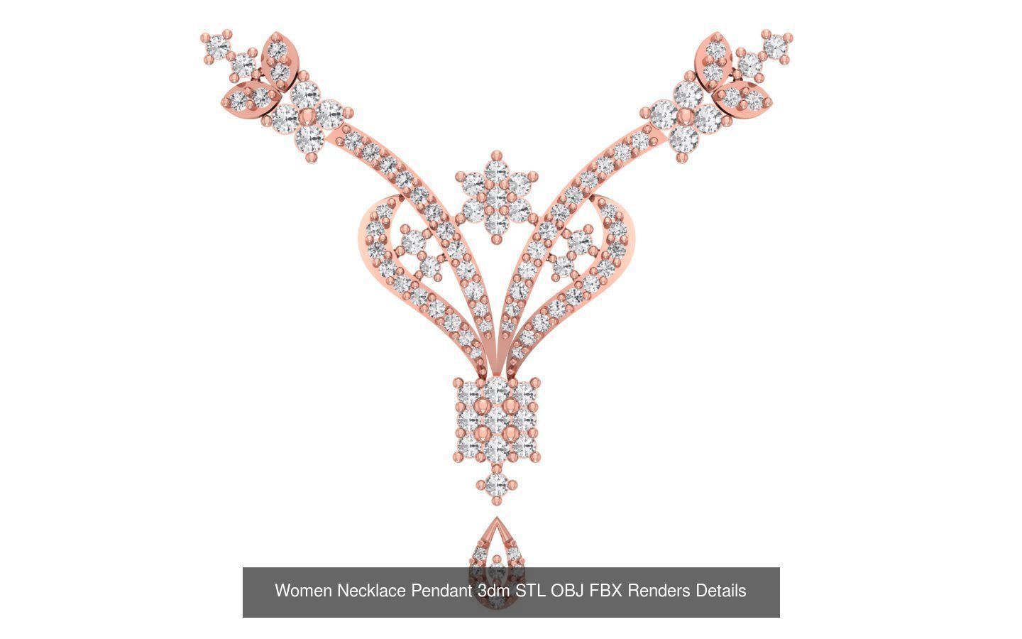 97 Women Pendant 3dm STL OBJ FBX Renders Details Collection _86