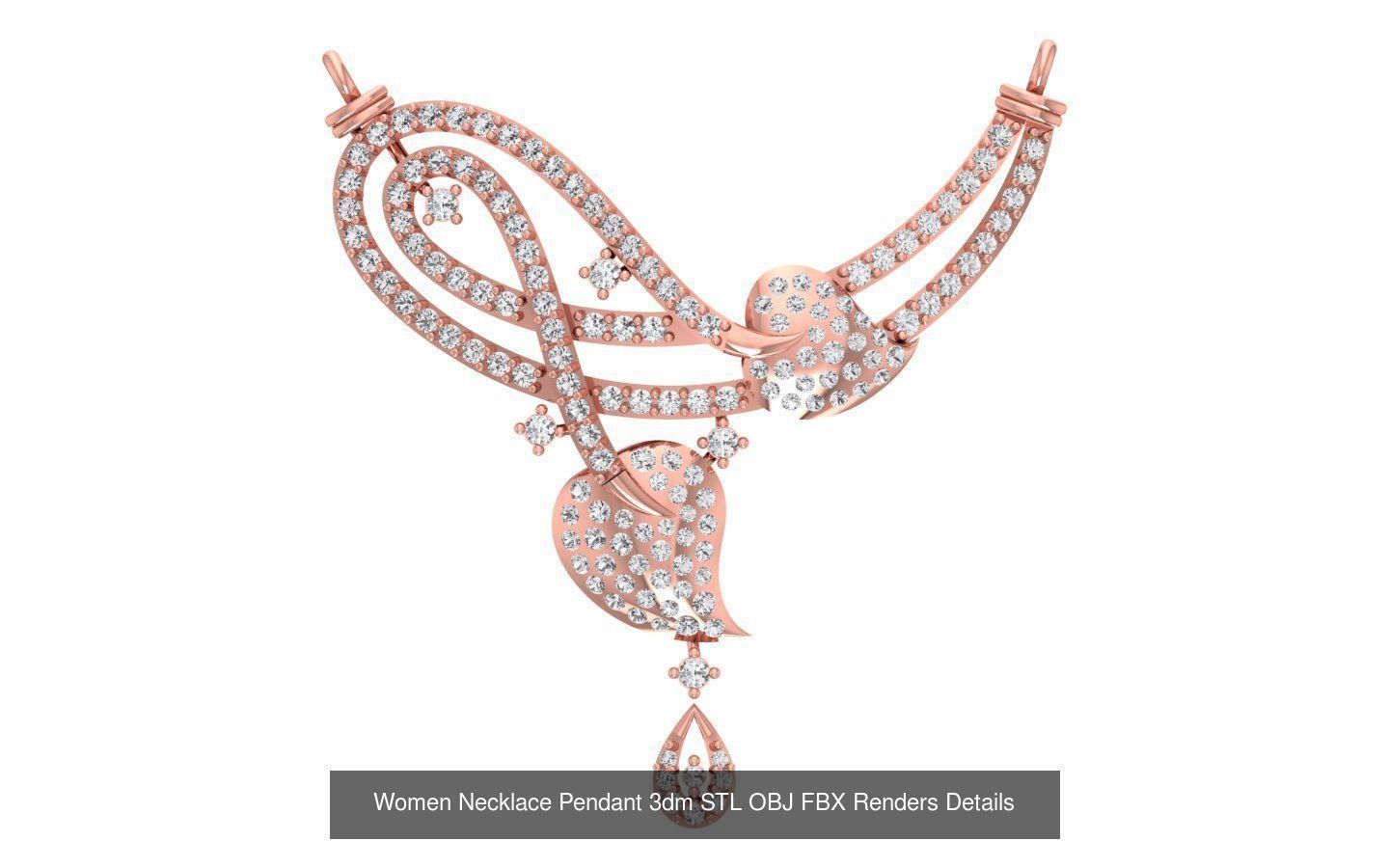 97 Women Pendant 3dm STL OBJ FBX Renders Details Collection _95