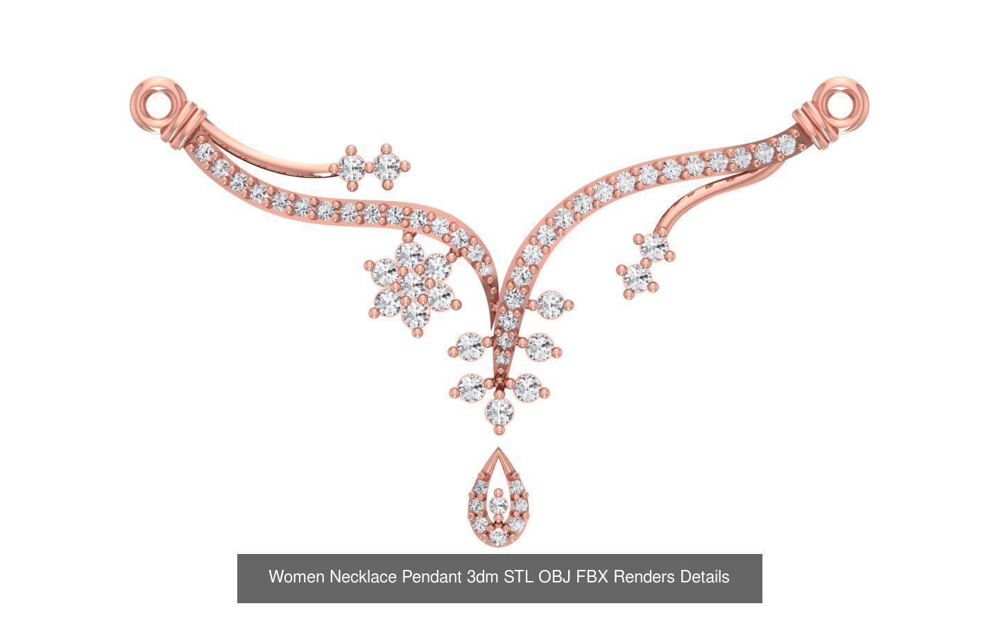 97 Women Pendant 3dm STL OBJ FBX Renders Details Collection _85