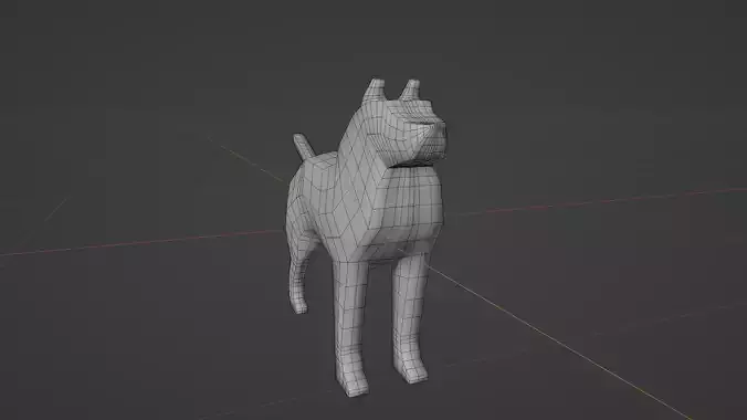 Low poly dog Free low-poly 3D model