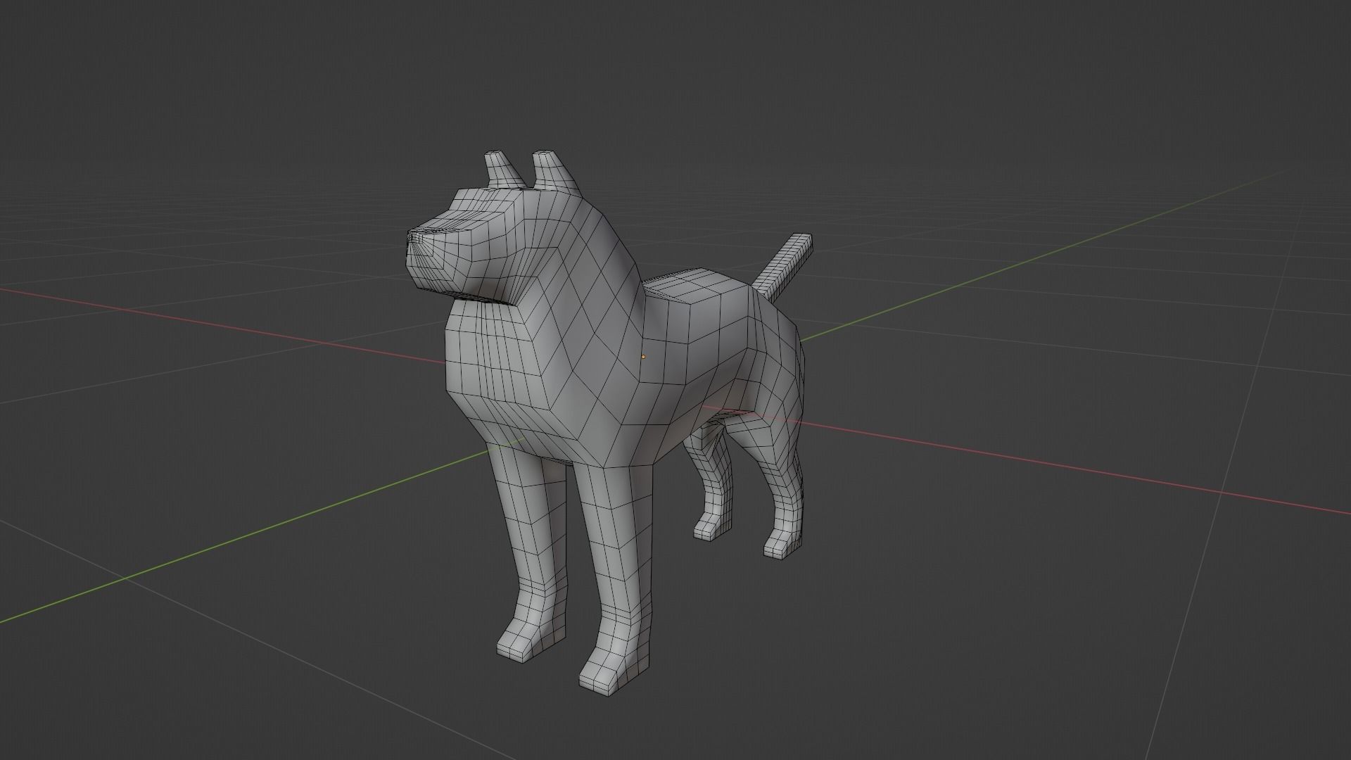 Low poly dog Free low-poly 3D model_1