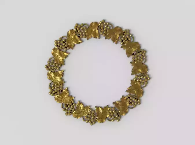 Wreath of branches of viburnum