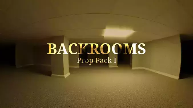 Backrooms Prop Pack - EEVEE and CYCLES Low-poly 3D model