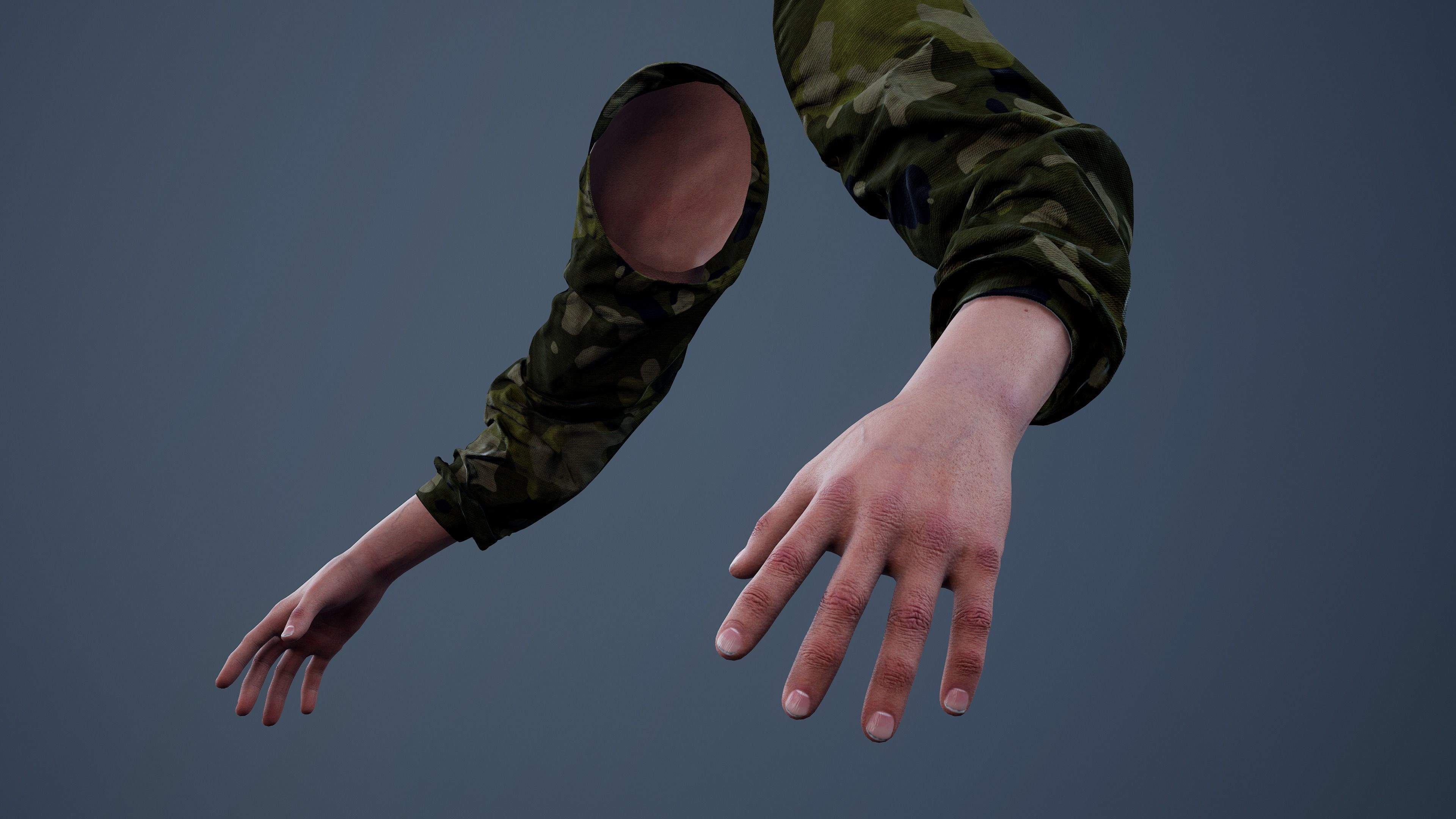 FPS First Person Arms - 03 Low-poly 3D model_4