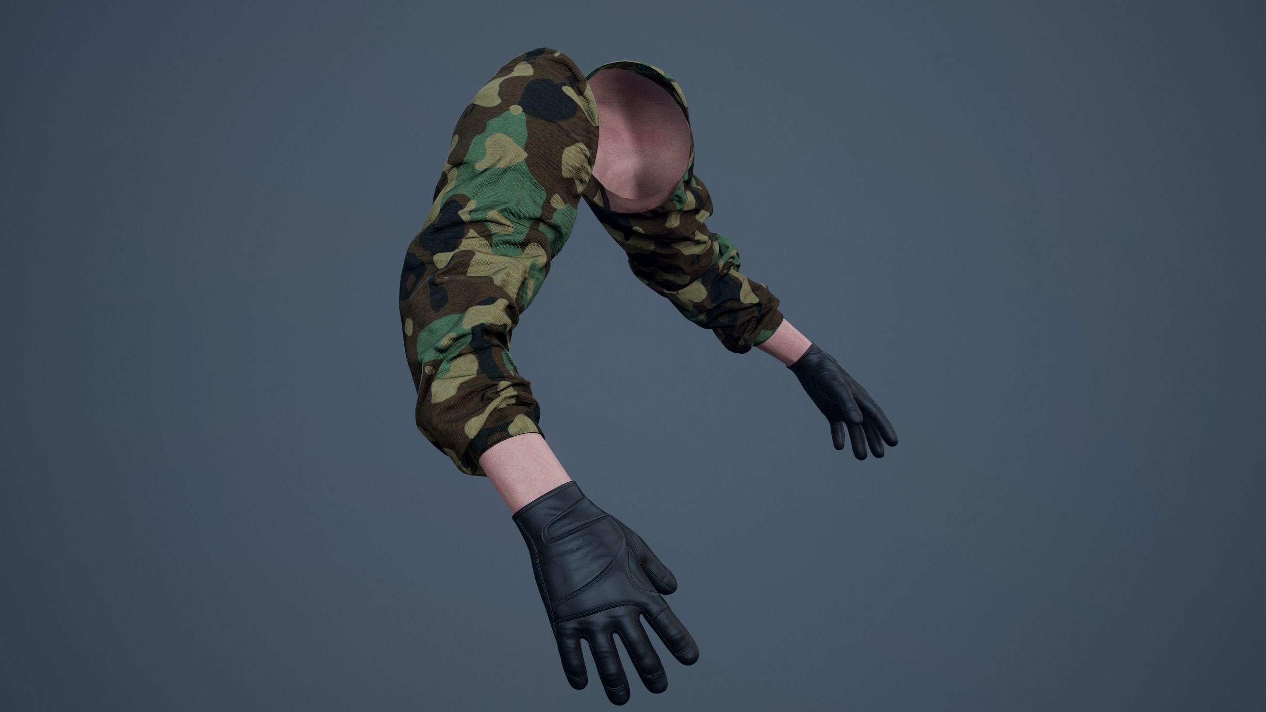FPS First Person Arms - 03 Low-poly 3D model_1