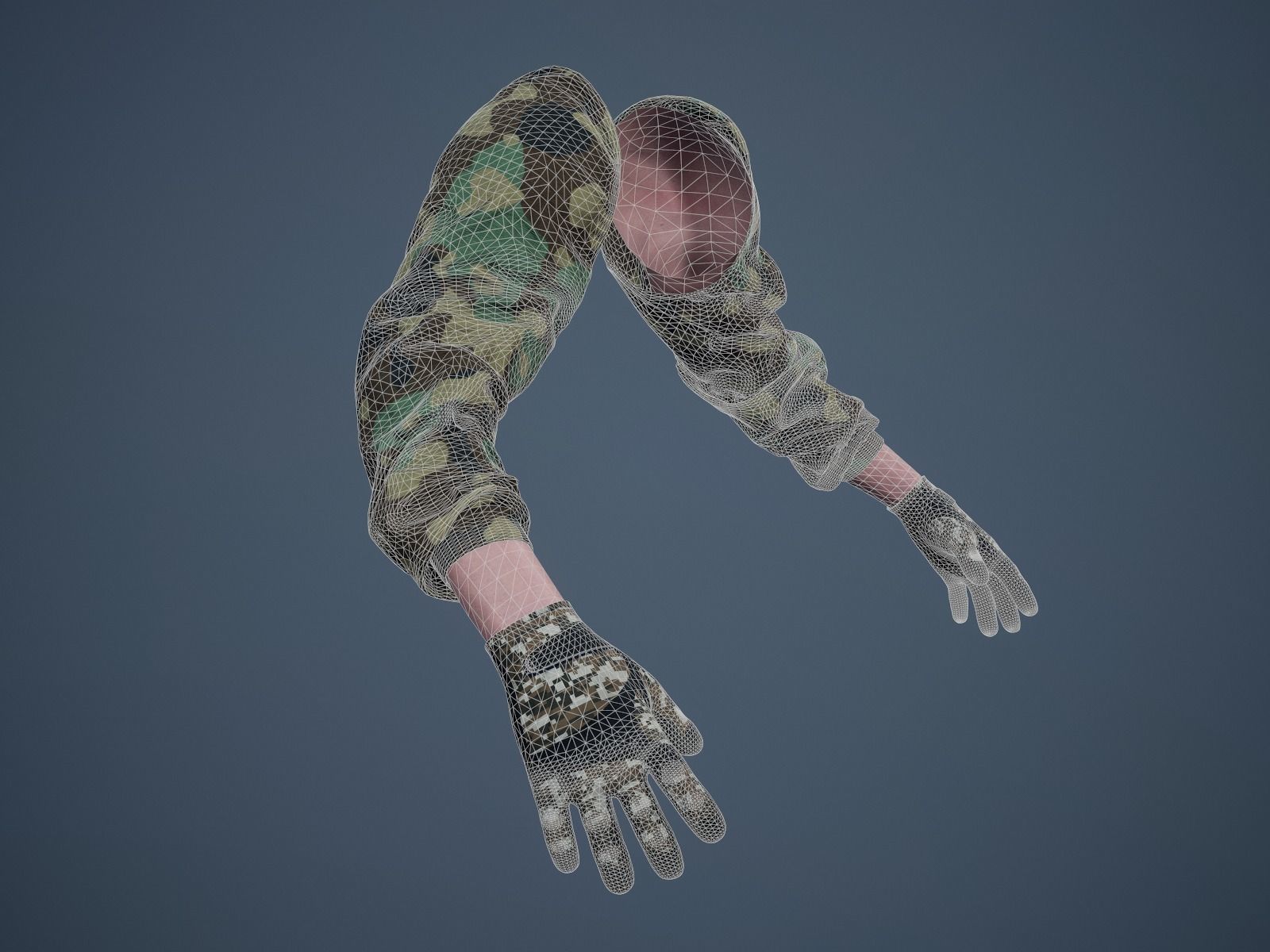 FPS First Person Arms - 03 Low-poly 3D model_38