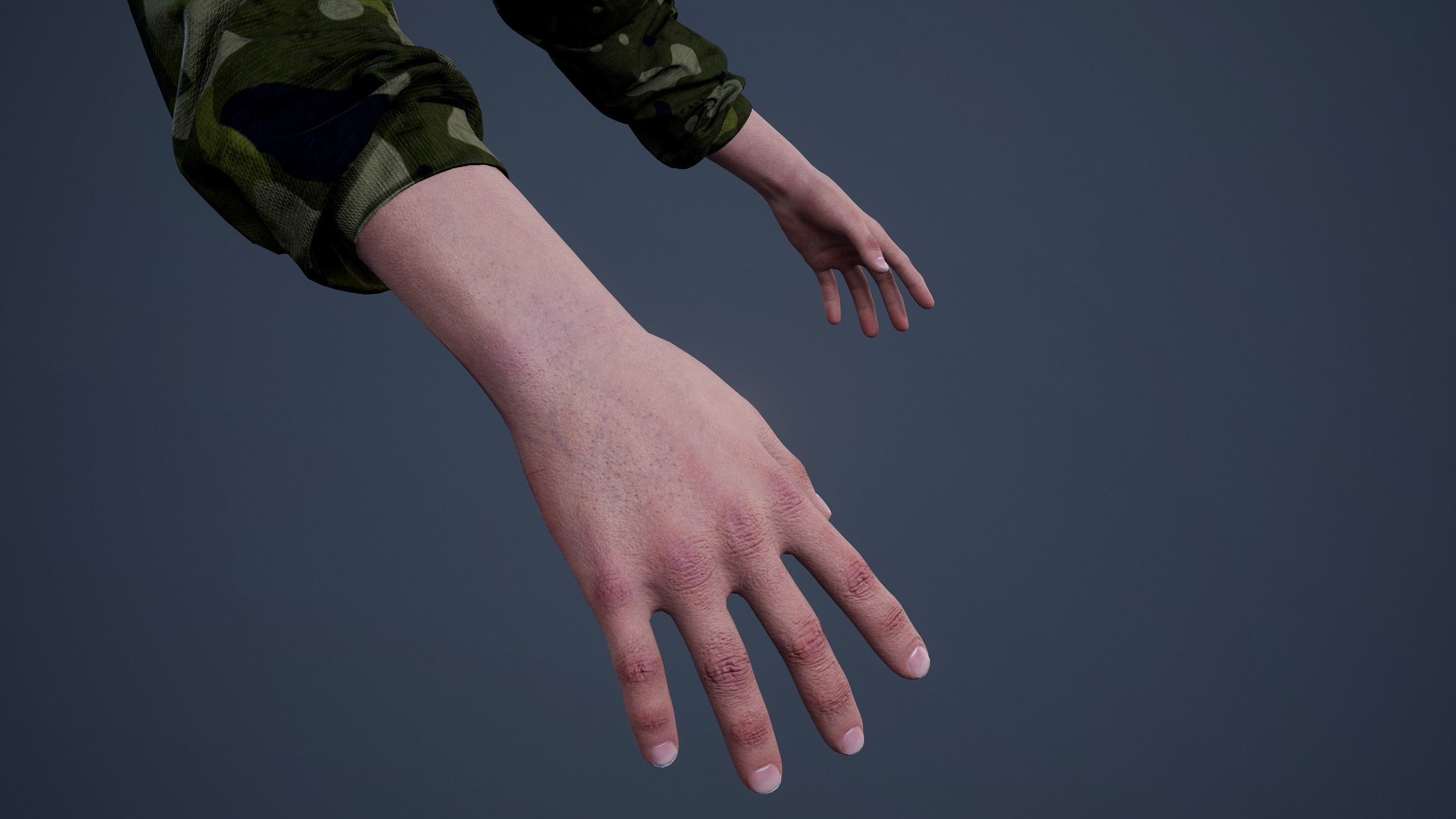 FPS First Person Arms - 03 Low-poly 3D model_3