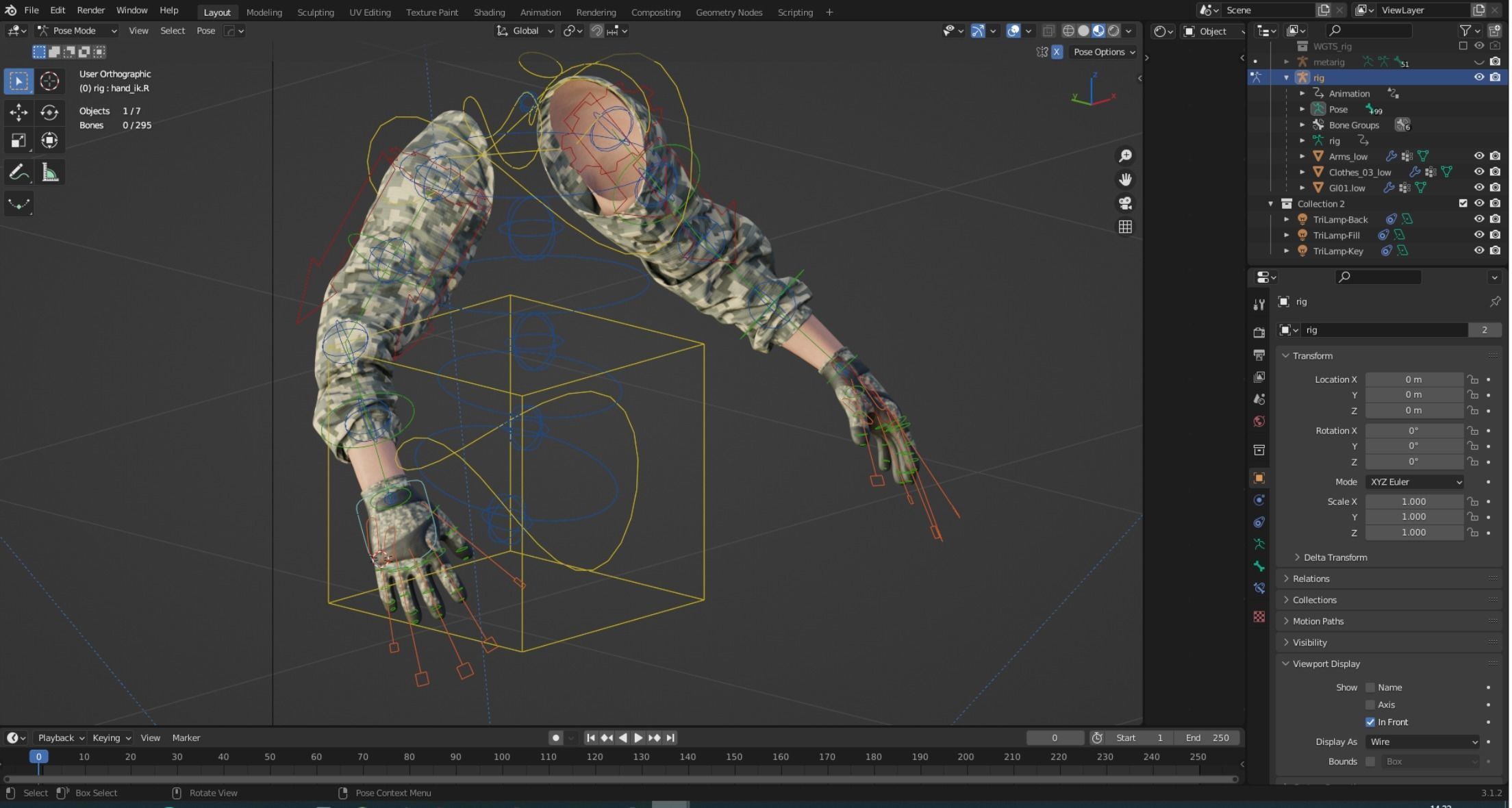 FPS First Person Arms - 03 Low-poly 3D model_14