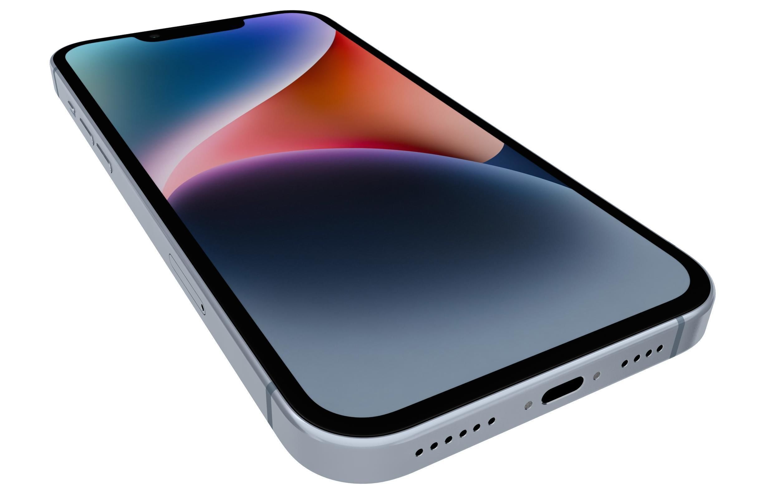Apple iPhone 14 Plus Blue 3D model_11