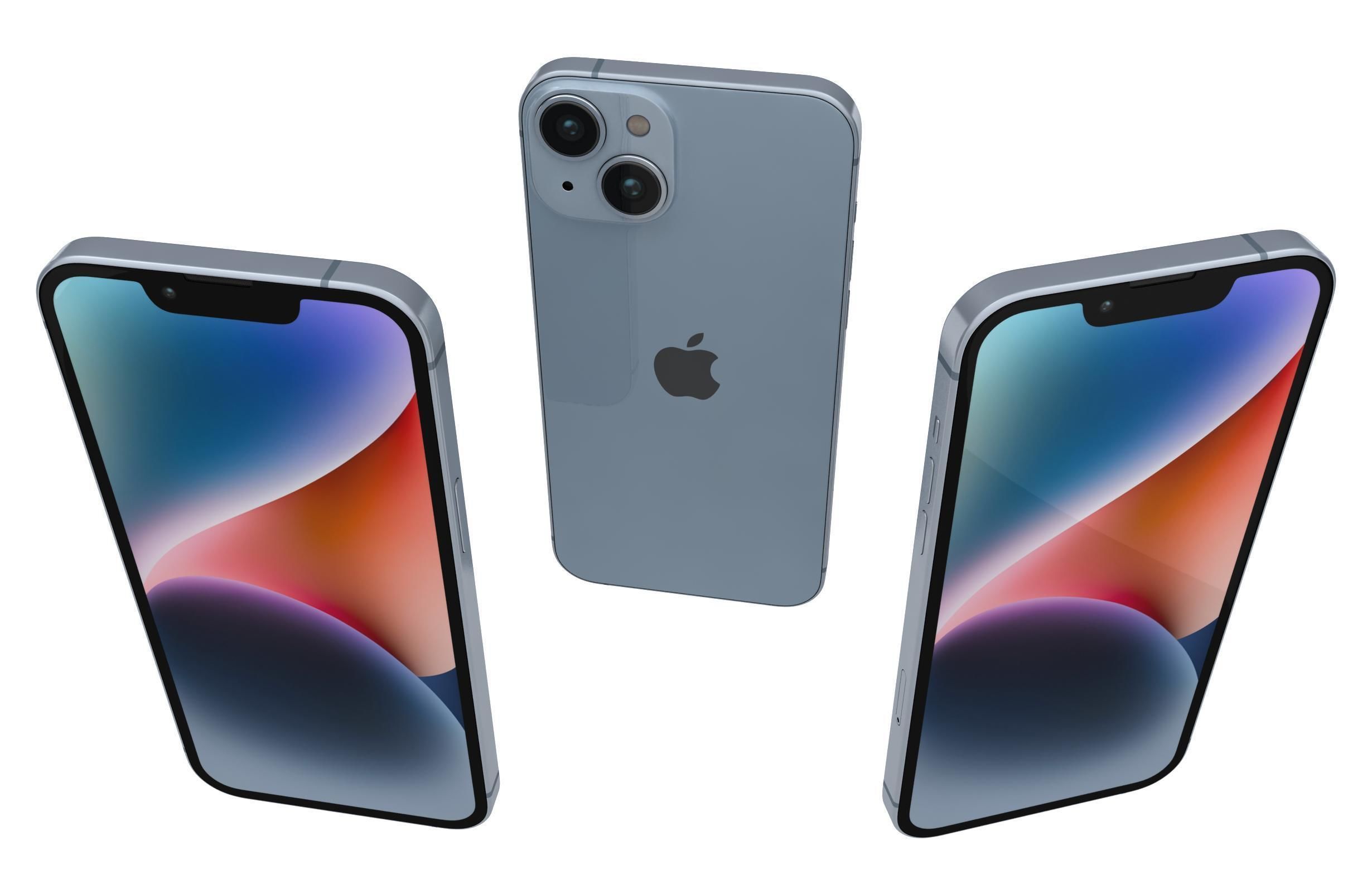 Apple iPhone 14 Plus Blue 3D model_1