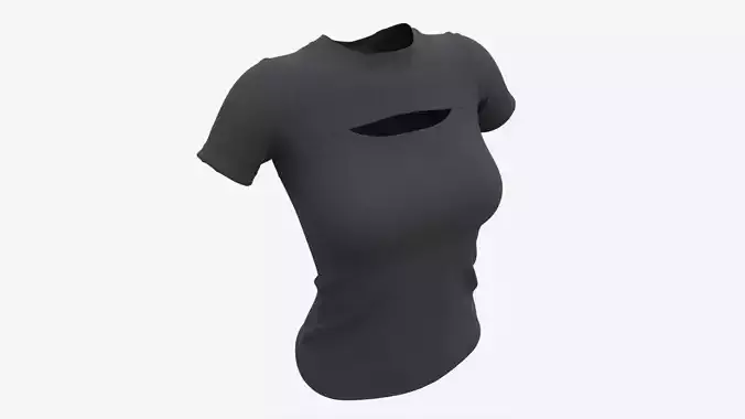 Blouse top for women black Mockup 3D model