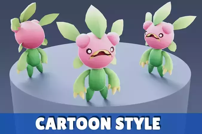 Cartoon Characters - Medium Pinky Warrior