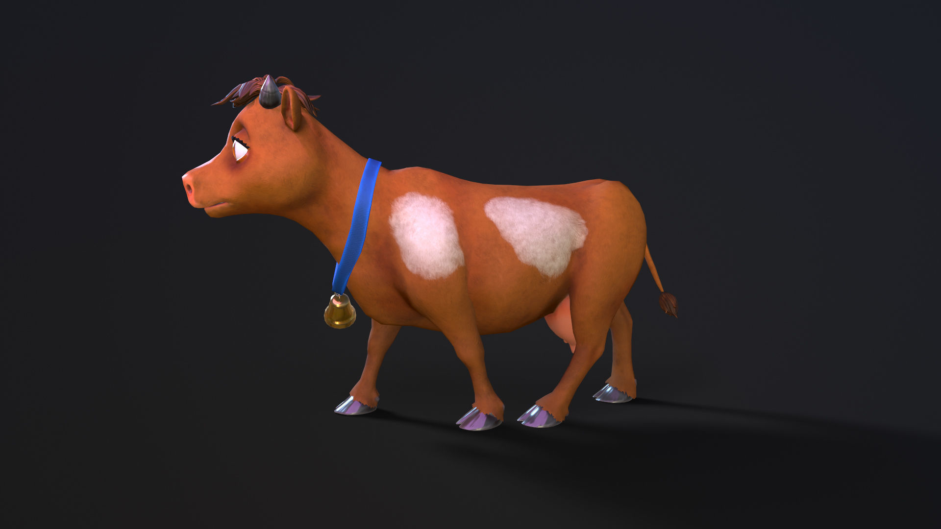 3D model Stilized Cow rigged animations VR / AR / low-poly | CGTrader