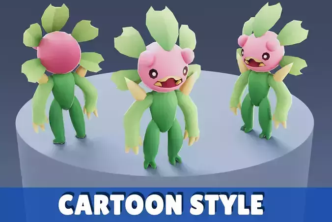 Cartoon Characters - Big Pinky Warrior