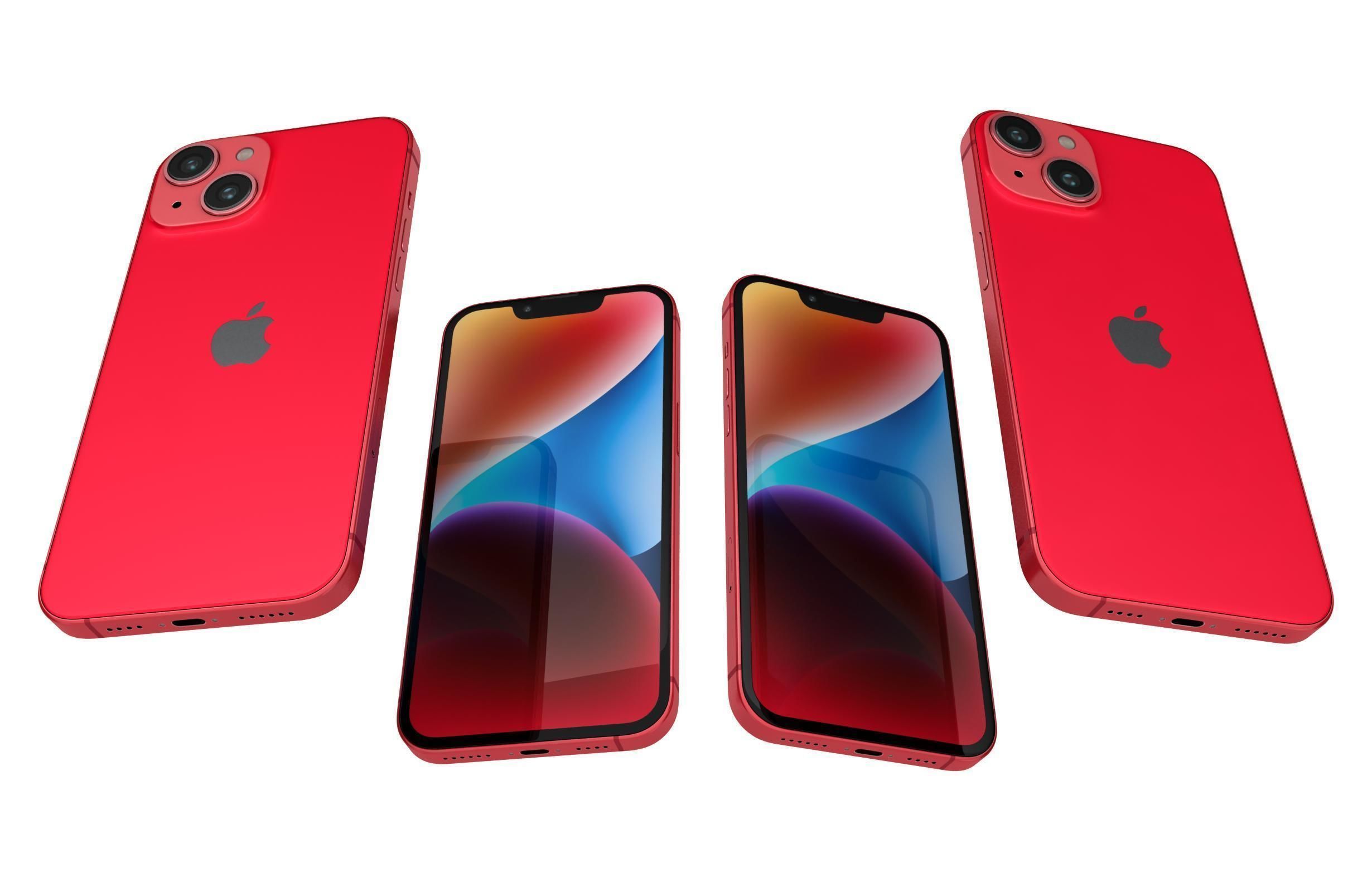 Apple iPhone 14 Plus Red 3D model_5