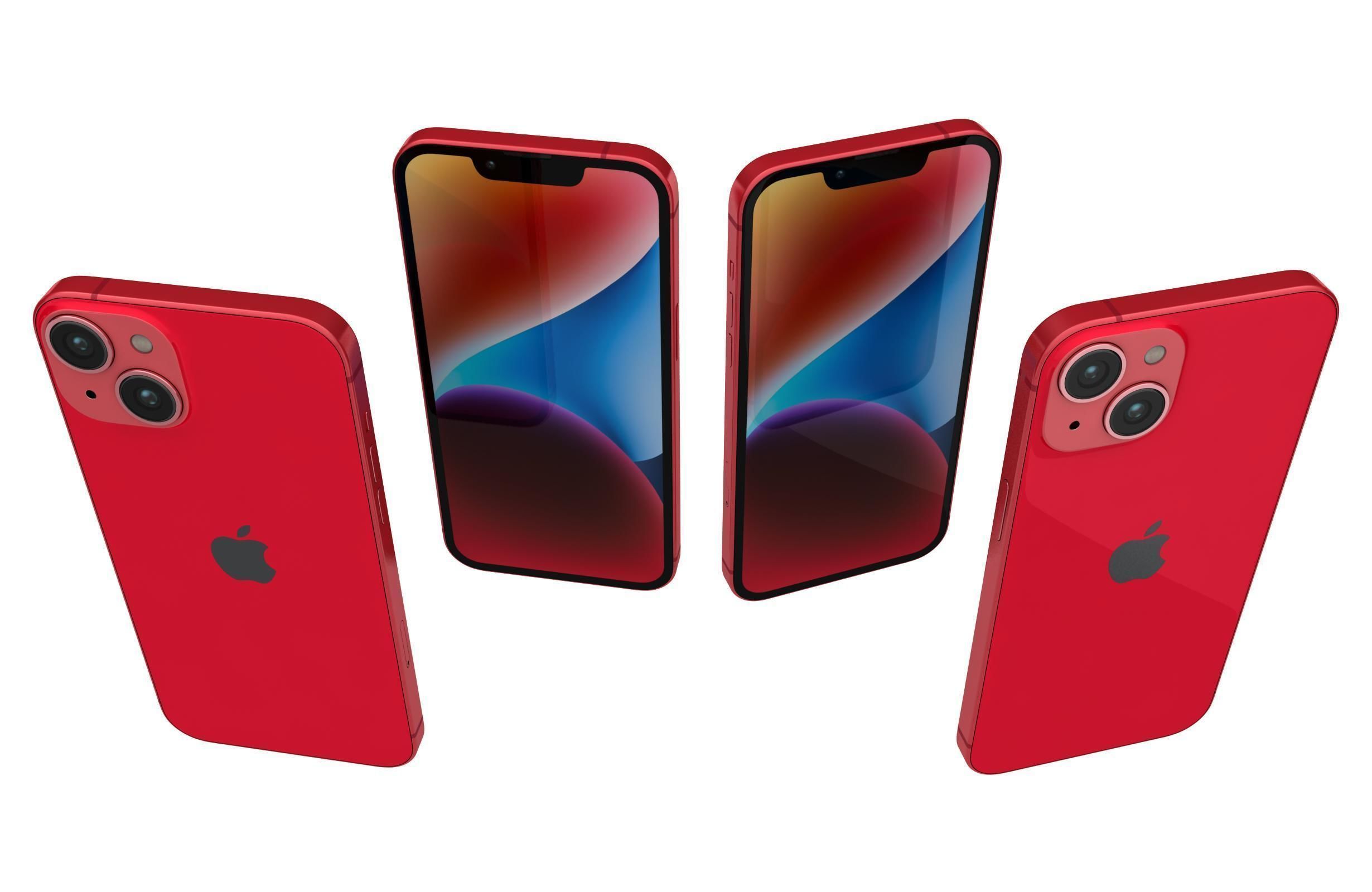 Apple iPhone 14 Plus Red 3D model_4