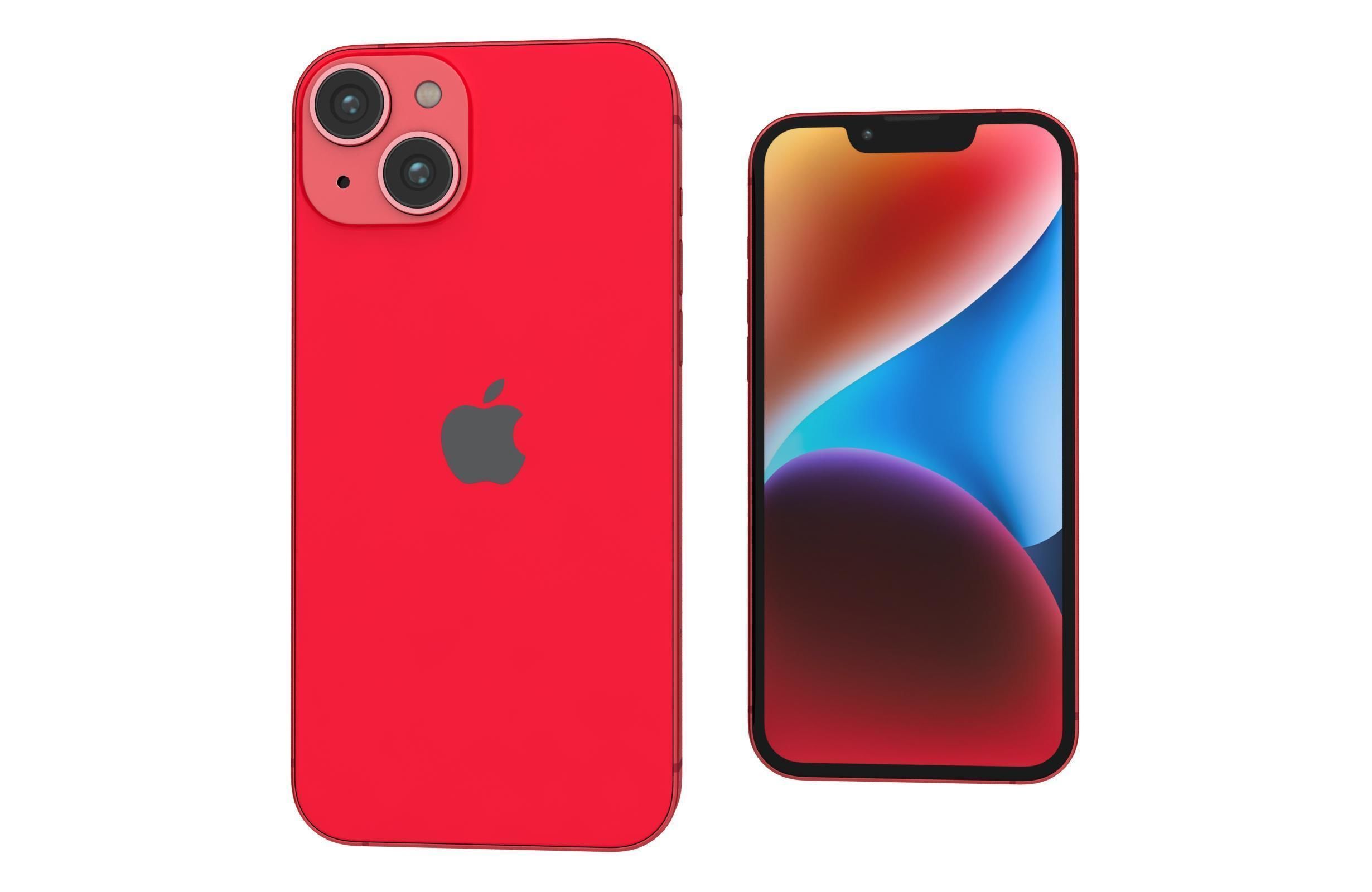 Apple iPhone 14 Plus Red 3D model_7