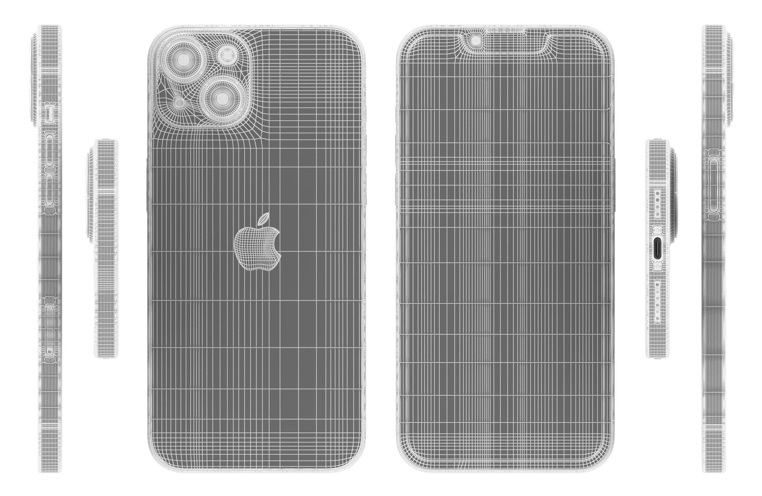 Apple iPhone 14 Plus Red 3D model_17