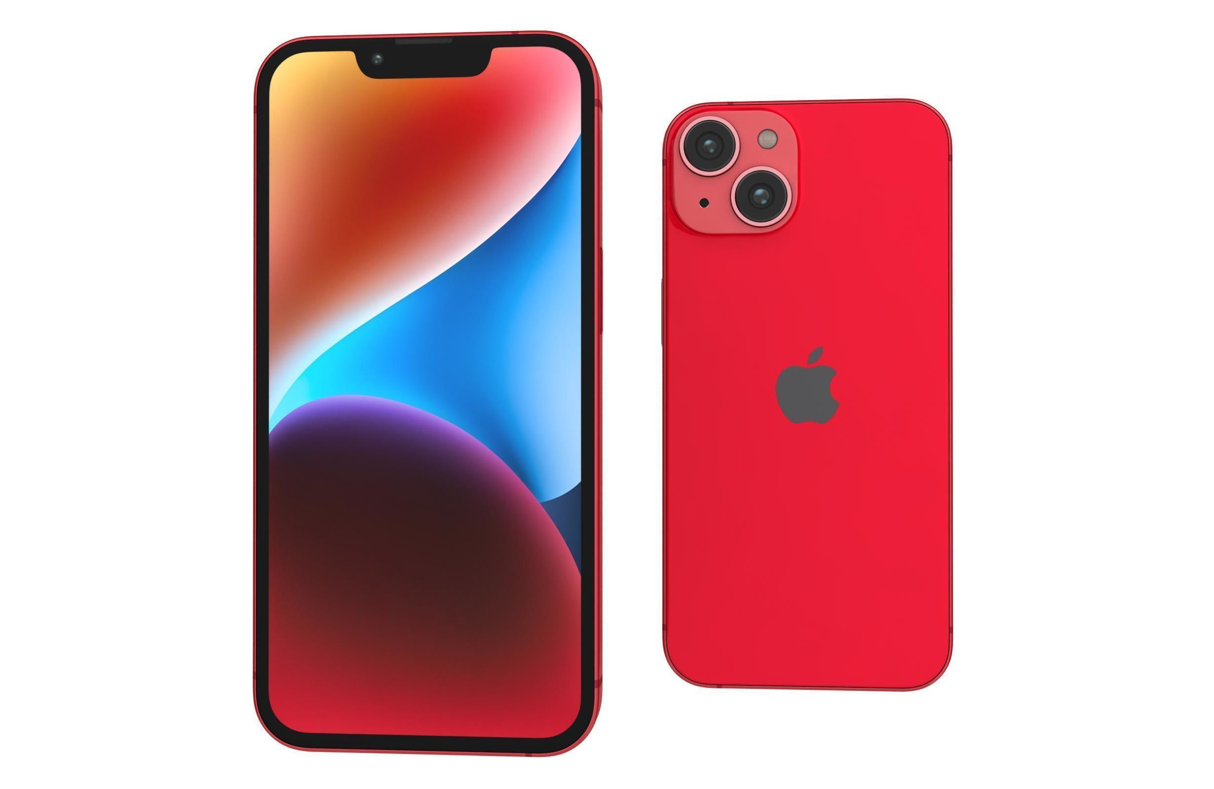 Apple iPhone 14 Plus Red 3D model_6