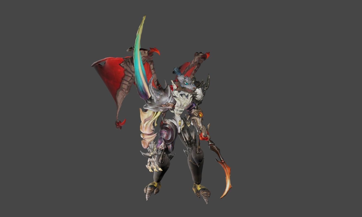 Zeloeman L 9 demon holding sword Low-poly 3D model_14