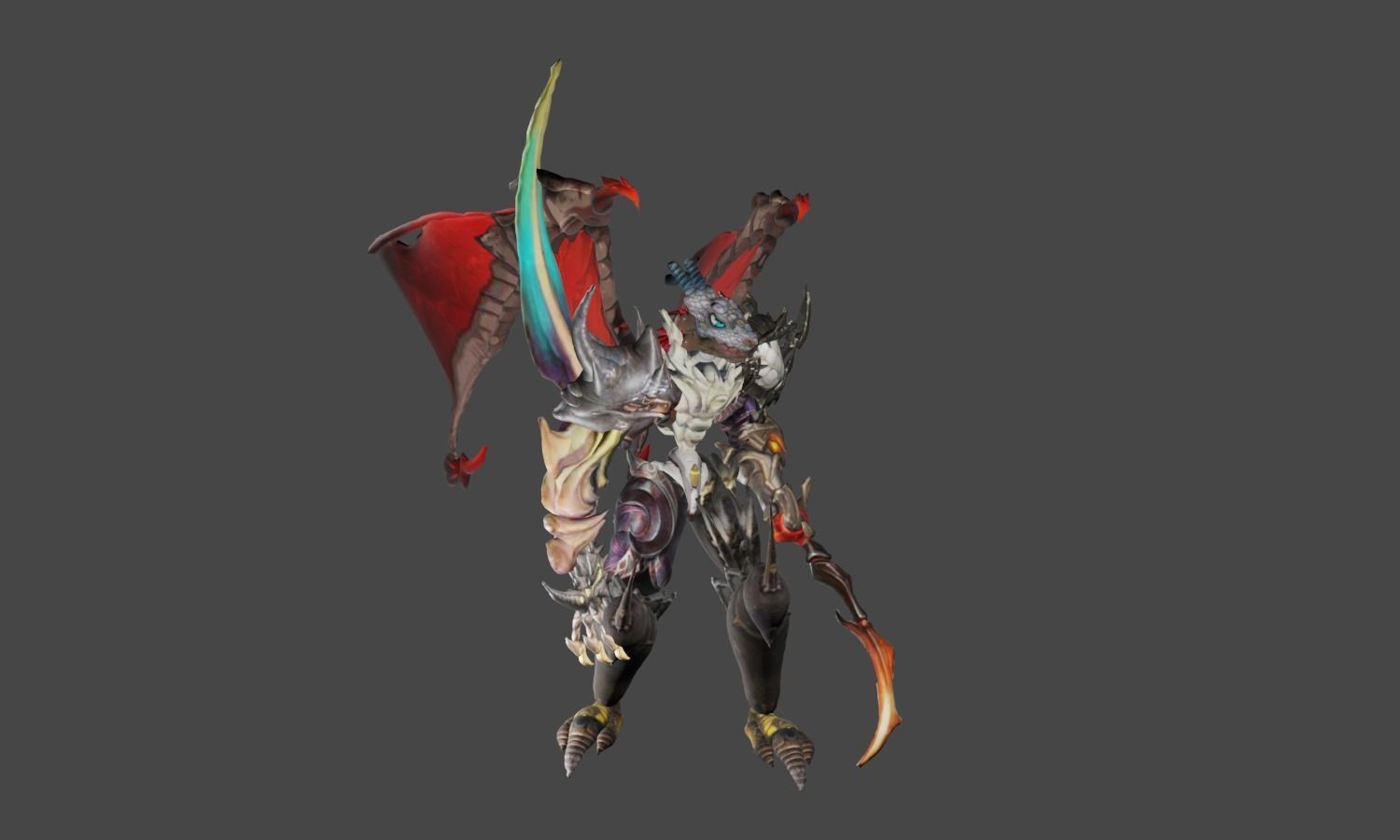 Zeloeman L 9 demon holding sword Low-poly 3D model_11