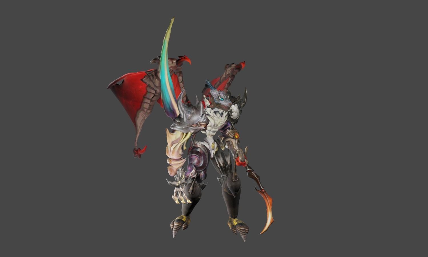 Zeloeman L 9 demon holding sword Low-poly 3D model_17