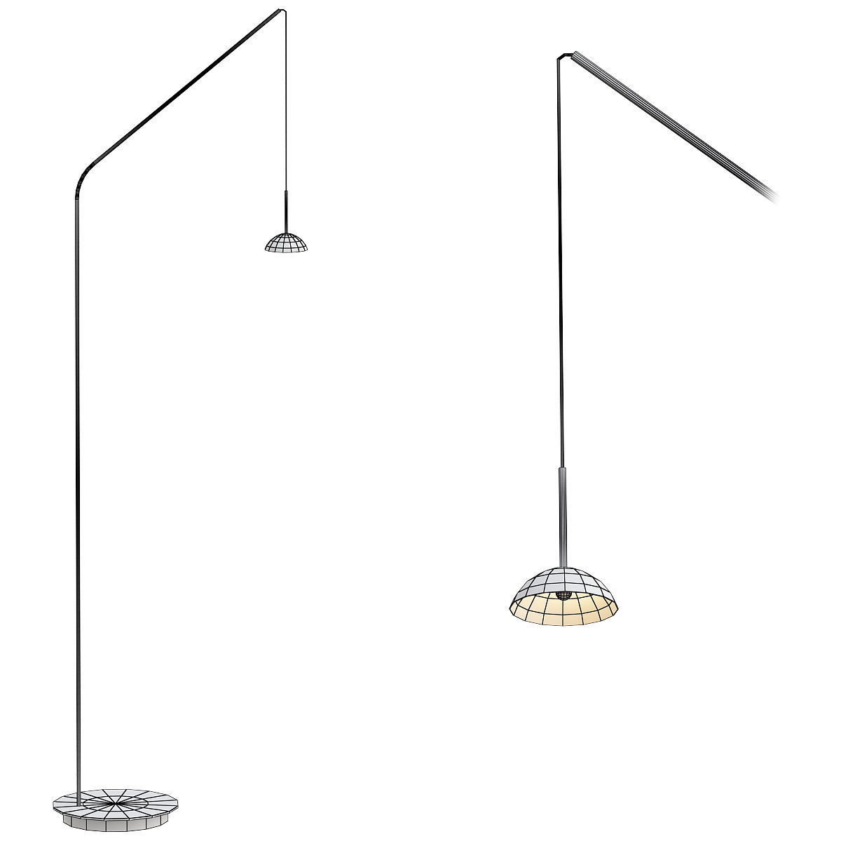 CUPOLINA two floor lamps with shade 3D model_1