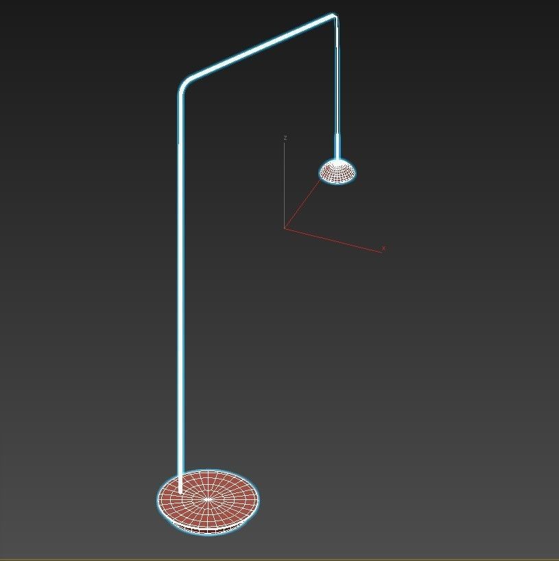 CUPOLINA two floor lamps with shade 3D model_2