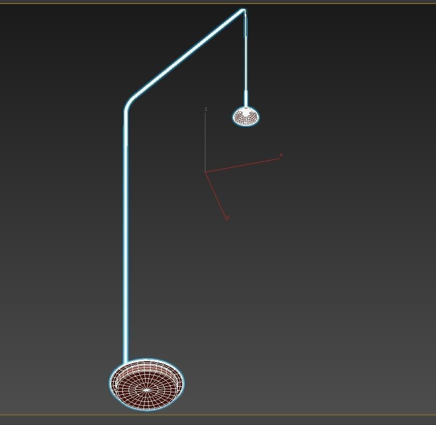 CUPOLINA two floor lamps with shade 3D model_3