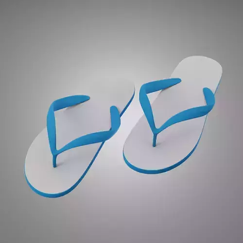 Flip flops 3D model low polygon 